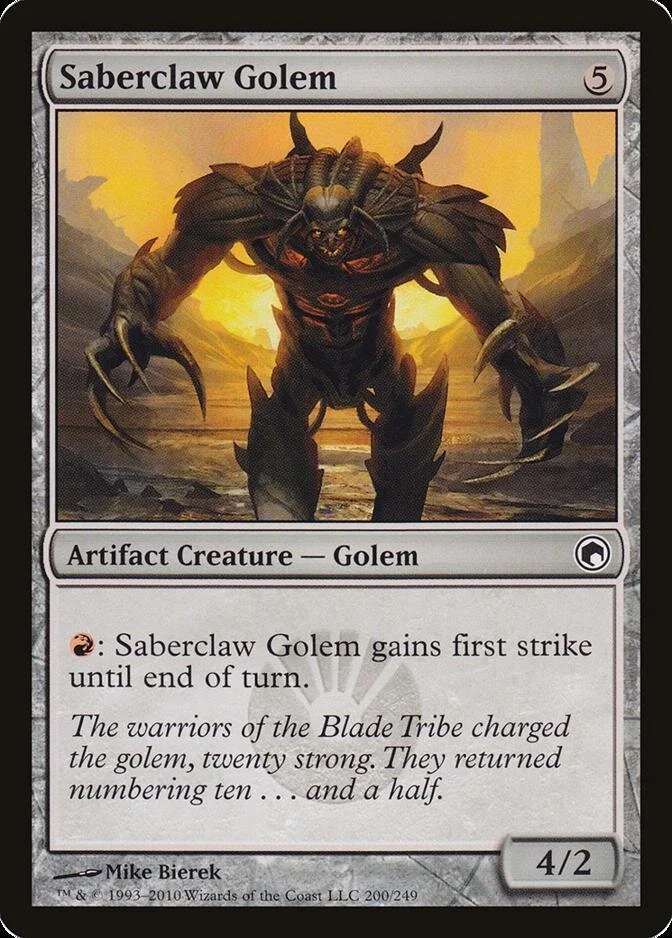 Saberclaw Golem [SOM]