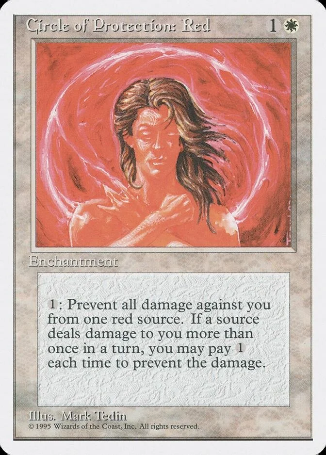 MTG α アルファ Circle of protection red 4枚 Circle of Protection: Red, Fourth Edition (4ED) Price History