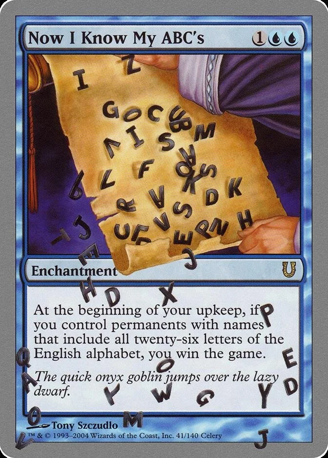 Now I Know My ABC's [UNH]