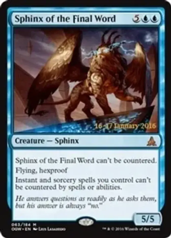 Sphinx of the Final Word [PRM-PRE] (F)