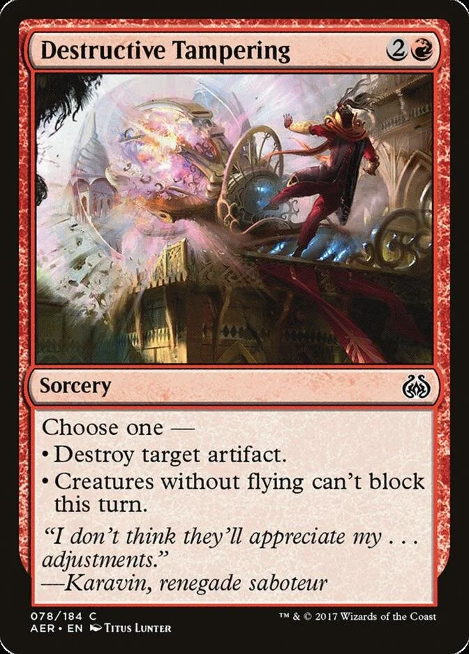 Destructive Tampering [AER] (F)