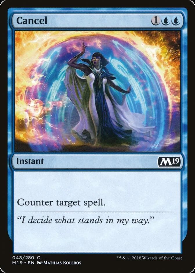 Cancel [M19] (F)