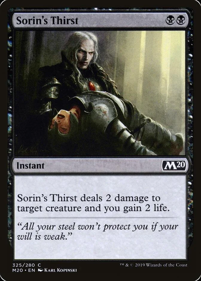 Sorin's Thirst [M20] (F)
