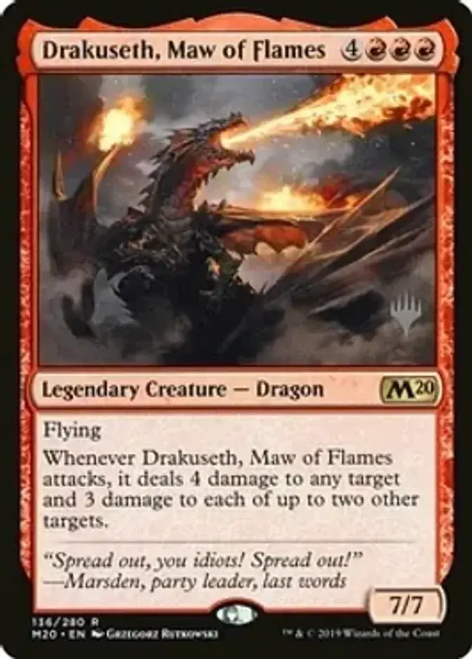 Drakuseth, Maw of Flames <planeswalker stamp> [M20] (F)