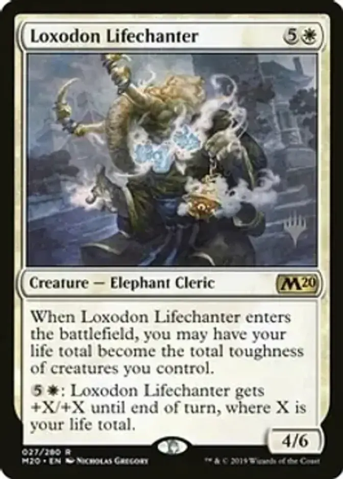 Loxodon Lifechanter <planeswalker stamp> [M20]