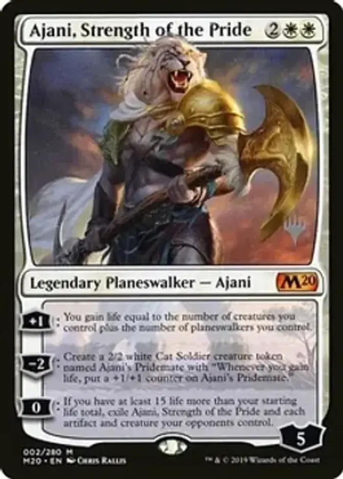Ajani, Strength of the Pride <planeswalker stamp> [M20]