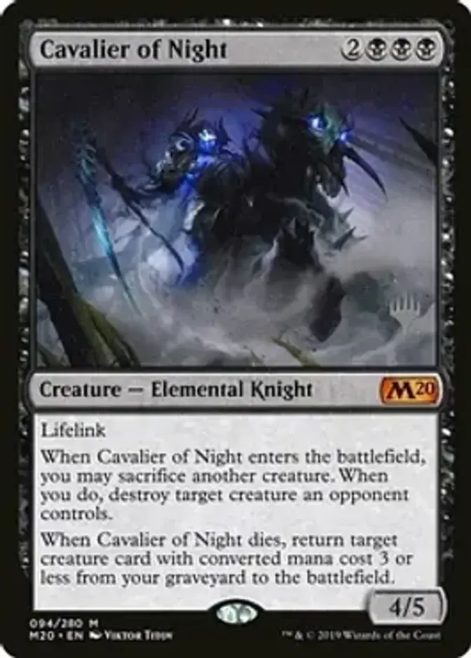 Cavalier of Night <planeswalker stamp> [M20]
