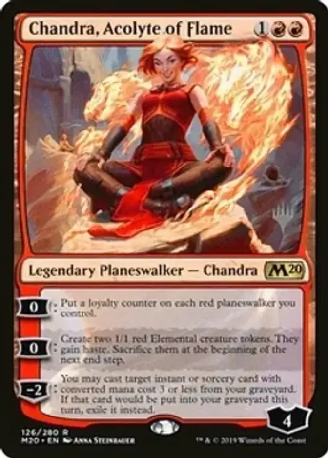 Chandra, Acolyte of Flame <planeswalker stamp> [M20] (F)