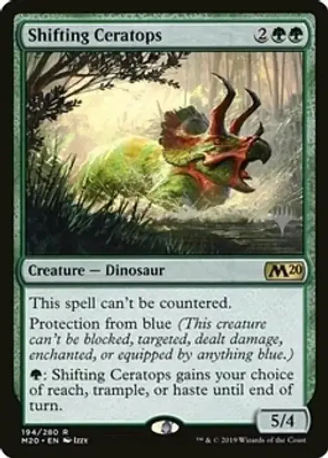 Shifting Ceratops <planeswalker stamp> [M20]