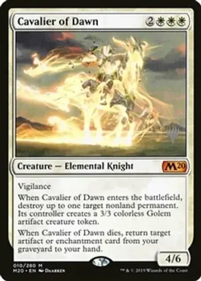 Cavalier of Dawn <planeswalker stamp> [M20]