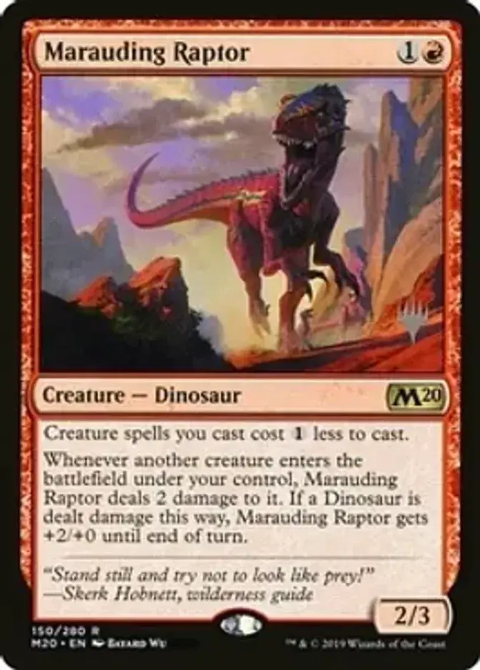 Marauding Raptor <planeswalker stamp> [M20] (F)