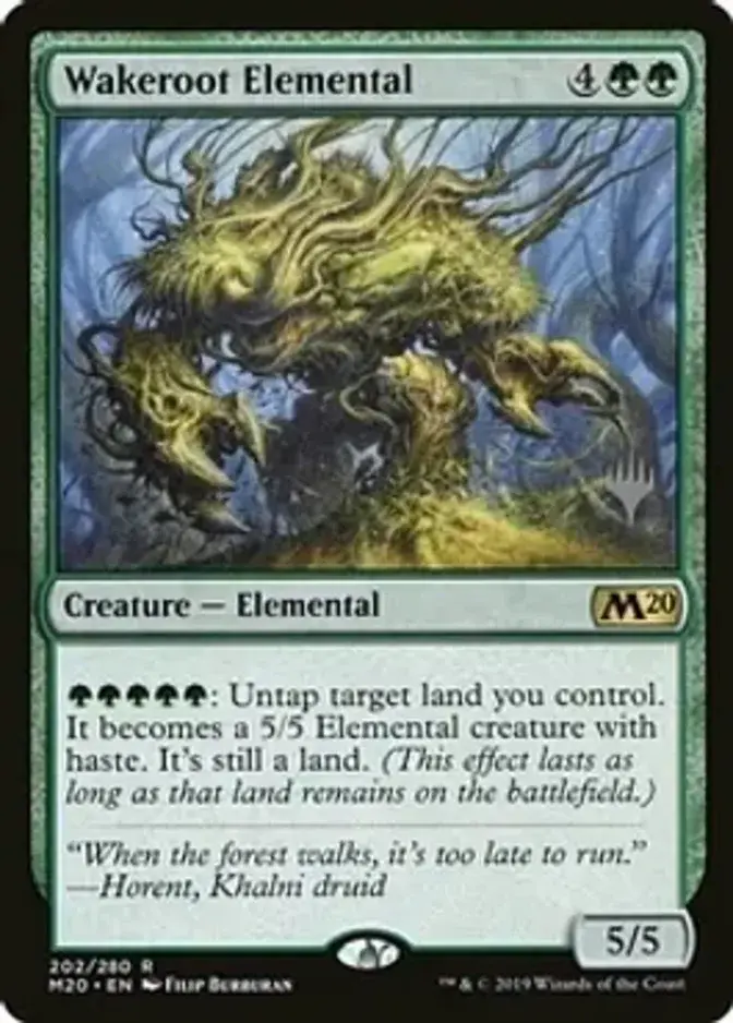 Wakeroot Elemental <planeswalker stamp> [M20] (F)