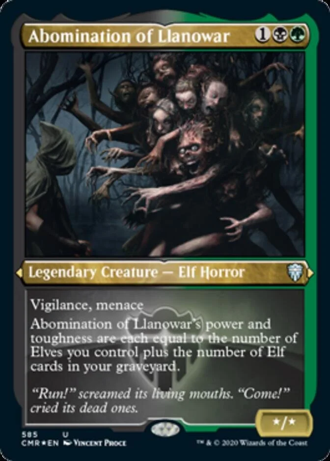 Abomination of Llanowar <etched> [CMR] (F)