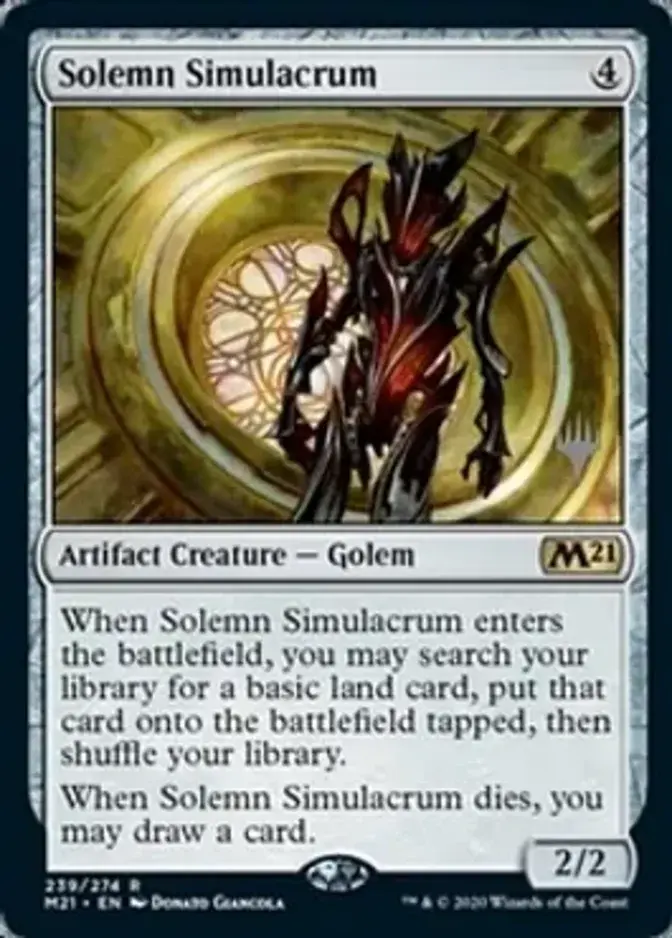 Solemn Simulacrum <planeswalker stamp> [M21]