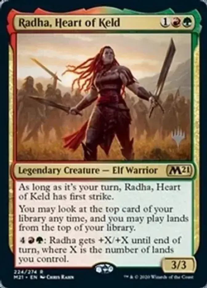Radha, Heart of Keld <planeswalker stamp> [M21] (F)