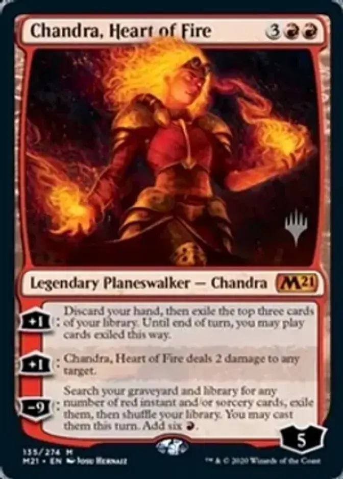 Chandra, Heart of Fire <planeswalker stamp> [M21]
