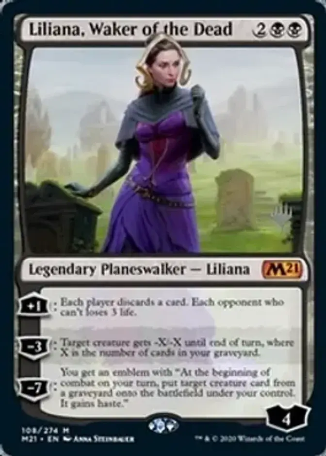 Liliana, Waker of the Dead <planeswalker stamp> [M21] (F)