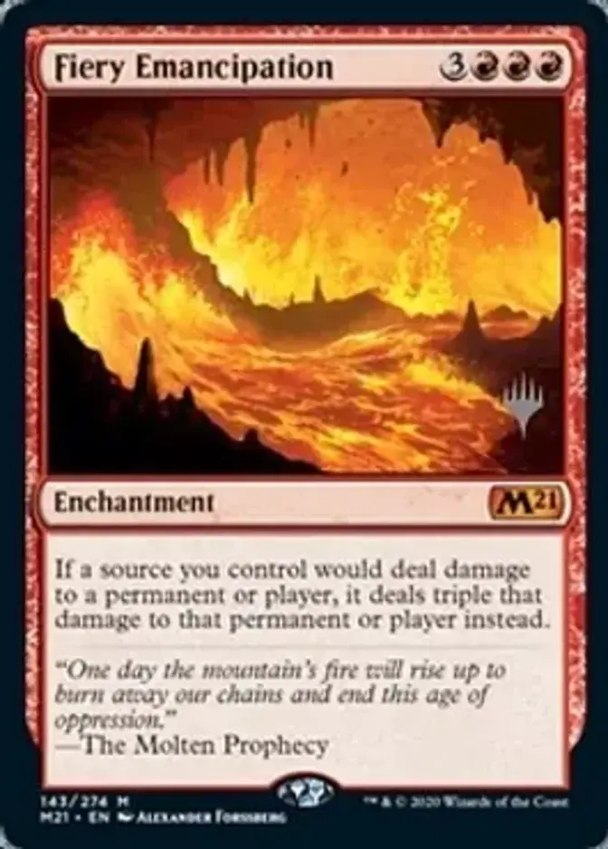 Fiery Emancipation <planeswalker stamp> [M21]