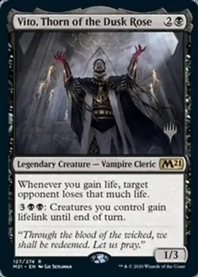 Vito, Thorn of the Dusk Rose <planeswalker stamp> [M21]