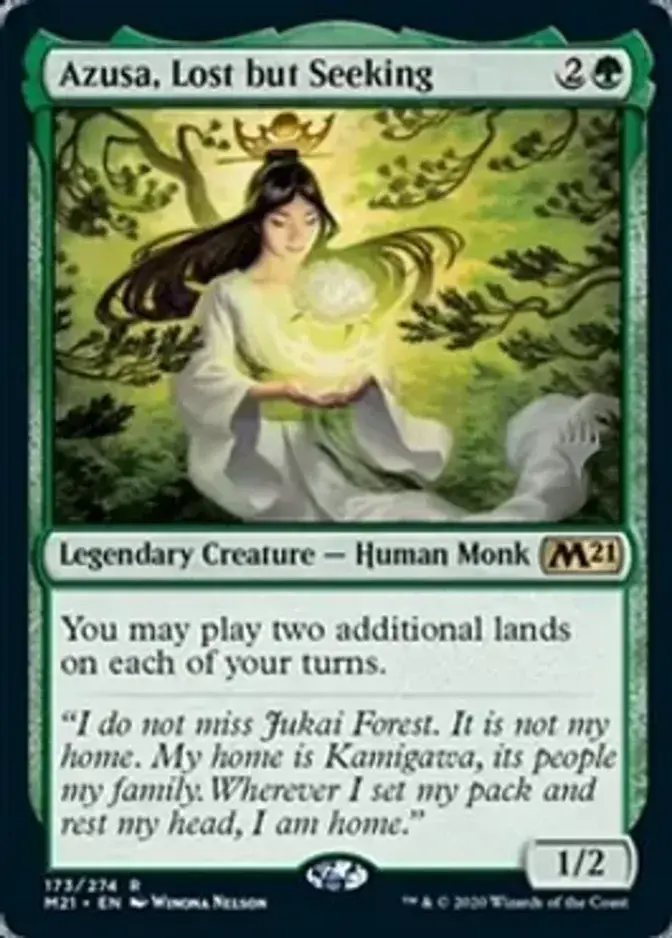 Azusa, Lost but Seeking <planeswalker stamp> [M21]