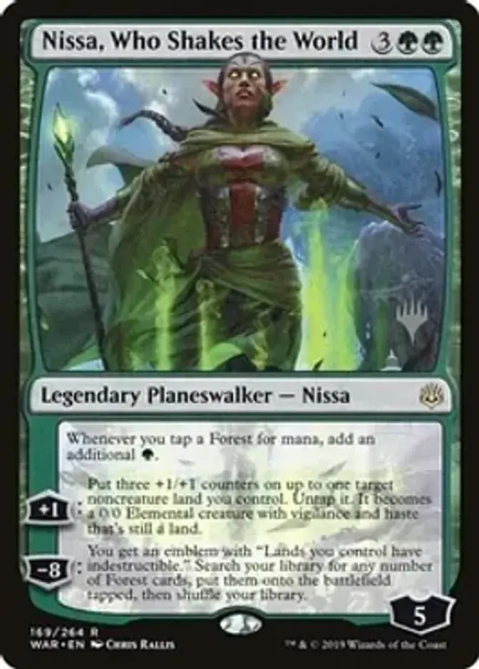 Nissa, Who Shakes the World <planeswalker stamp> [PTHB] (F)