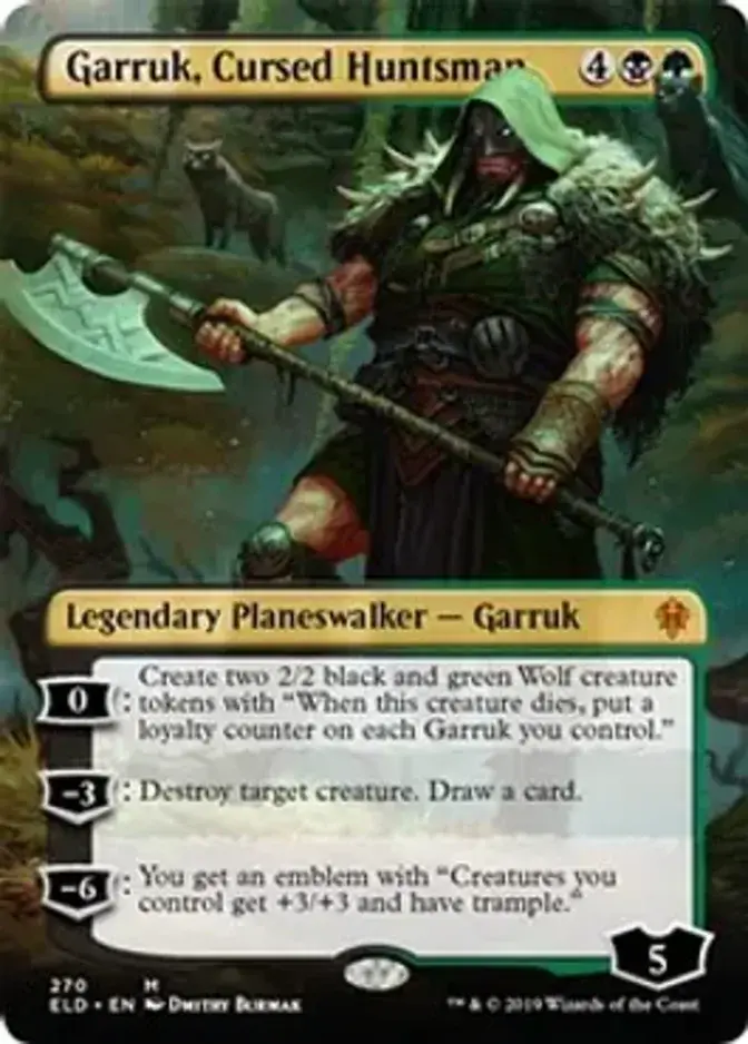 Garruk, Cursed Huntsman <borderless> [ELD]