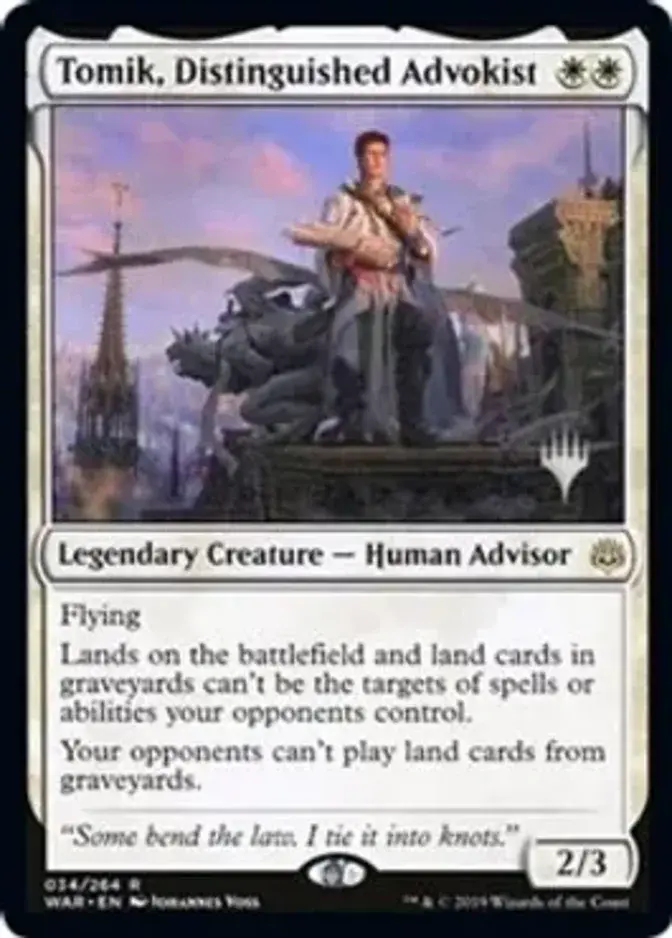 Tomik, Distinguished Advokist <planeswalker stamp> [PELD]