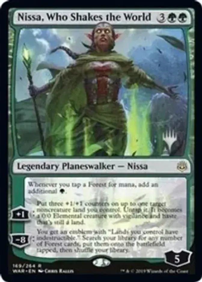 Nissa, Who Shakes the World <planeswalker stamp> [PELD]