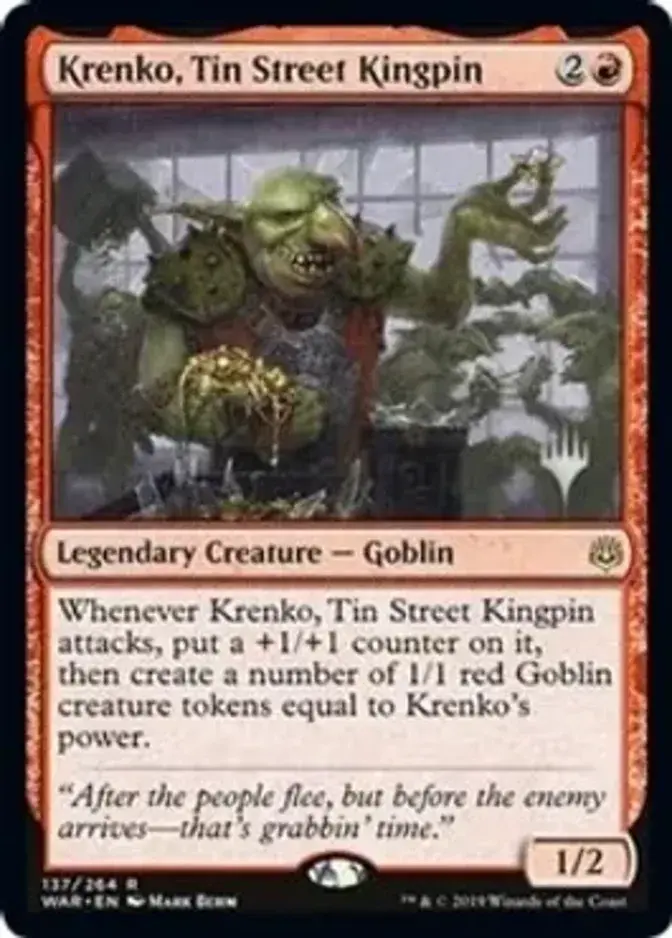 Krenko, Tin Street Kingpin <planeswalker stamp> [PELD] (F)