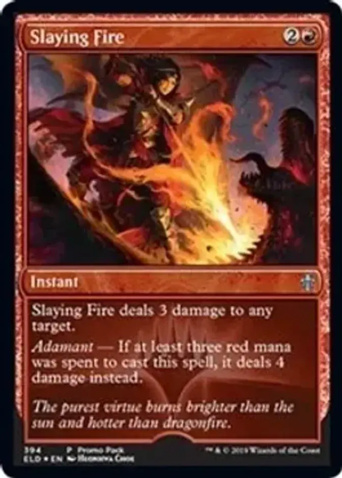 Slaying Fire <planeswalker stamp> [PELD]