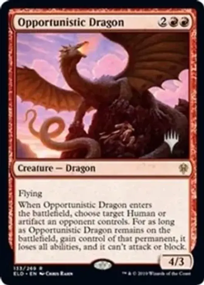 Opportunistic Dragon <planeswalker stamp> [PELD] (F)