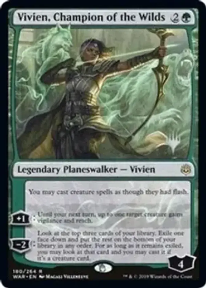 Vivien, Champion of the Wilds <planeswalker stamp> [PELD] (F)