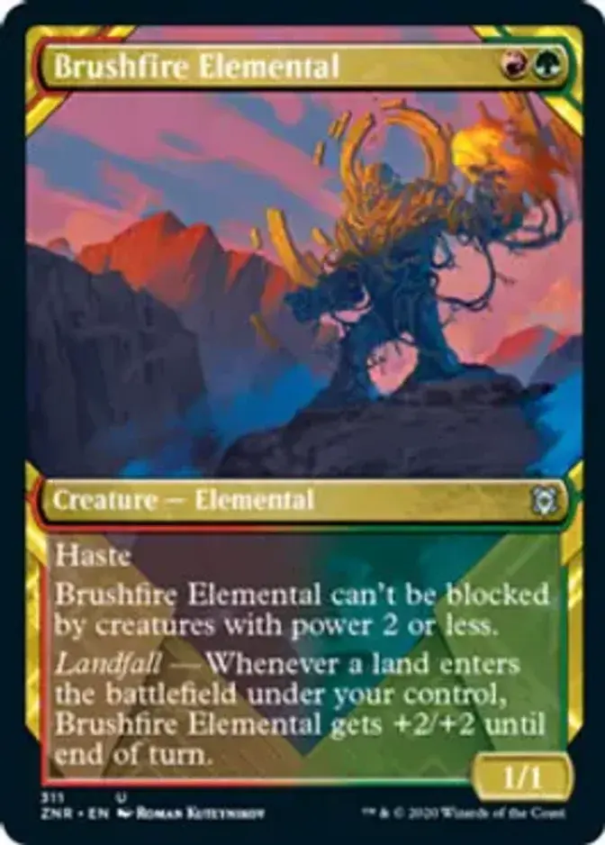 Brushfire Elemental <showcase> [ZNR]