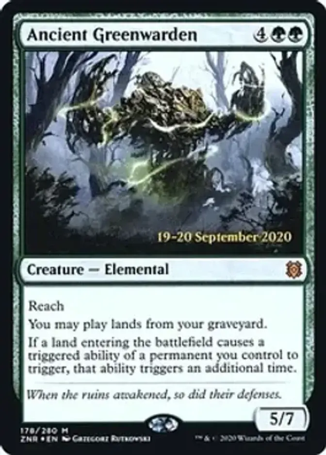 Ancient Greenwarden <prerelease> [ZNR] (F)