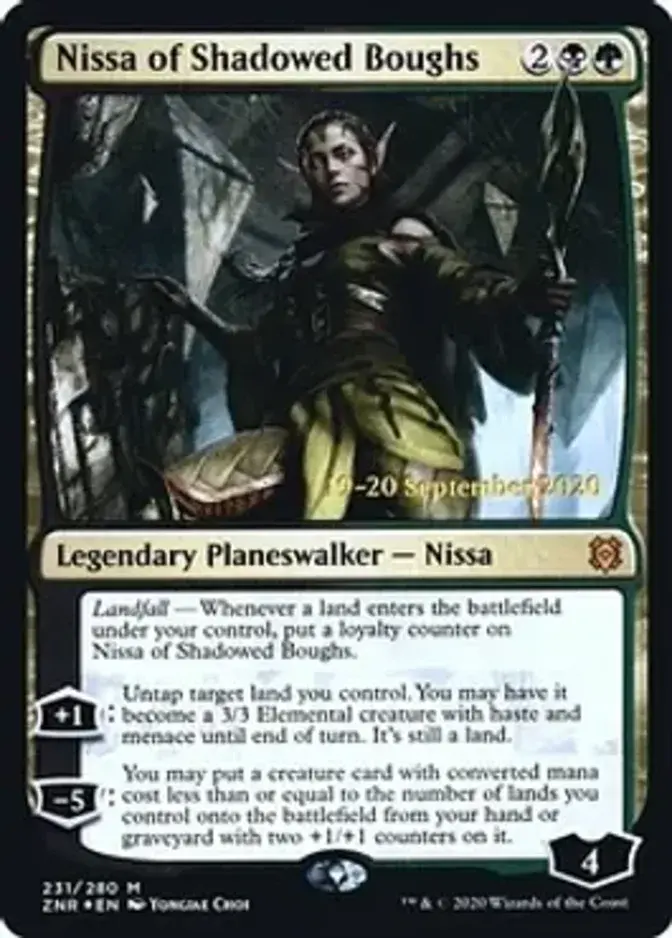 Nissa of Shadowed Boughs <prerelease> [ZNR] (F)