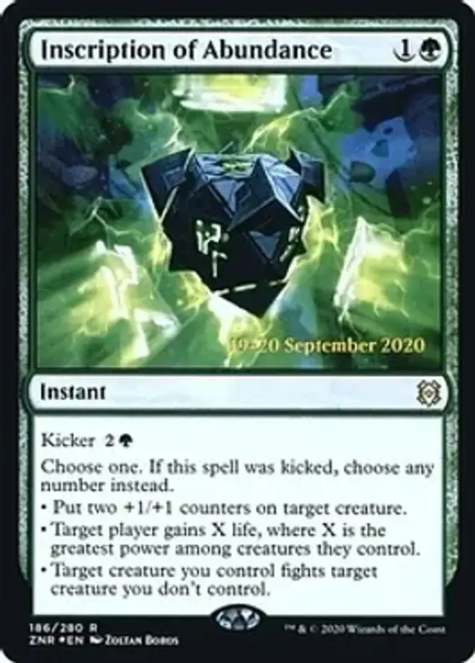 Inscription of Abundance <prerelease> [ZNR] (F)
