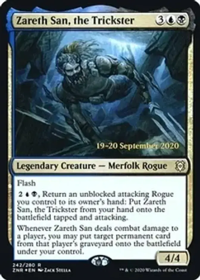 Zareth San, the Trickster <prerelease> [ZNR] (F)