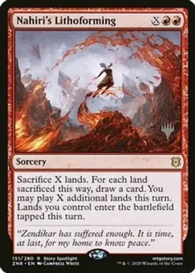 Nahiri's Lithoforming <planeswalker stamp> [ZNR]