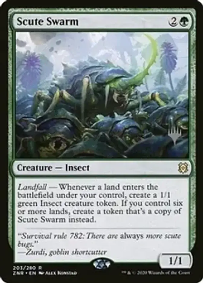 Scute Swarm <planeswalker stamp> [ZNR] (F)