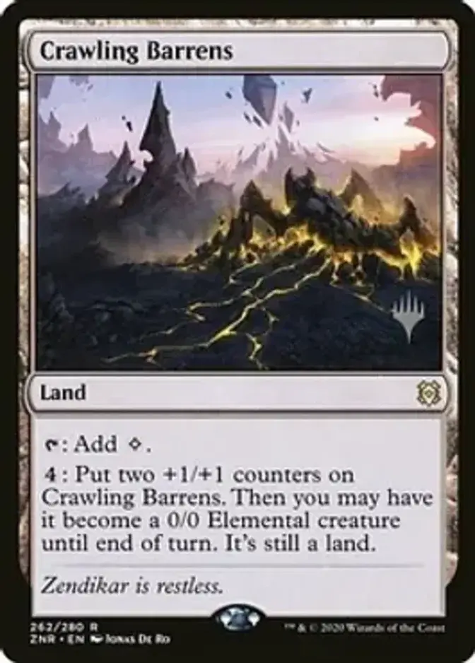 Crawling Barrens <planeswalker stamp> [ZNR] (F)