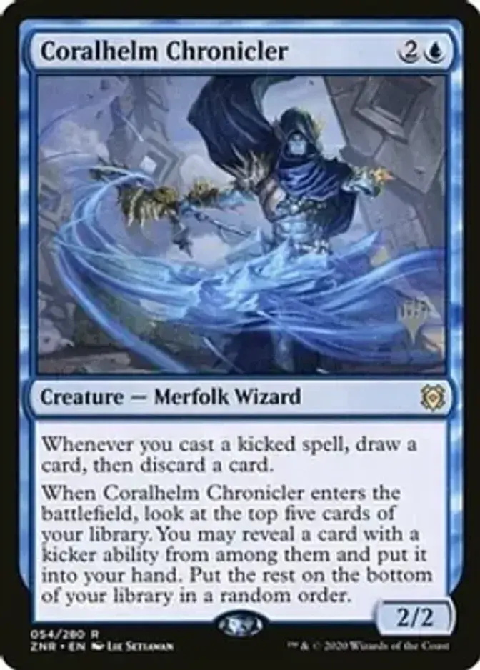 Coralhelm Chronicler <planeswalker stamp> [ZNR]