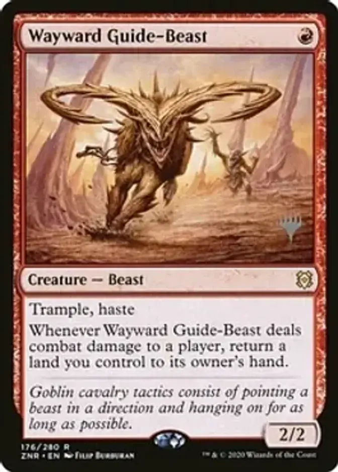 Wayward Guide-Beast <planeswalker stamp> [ZNR] (F)