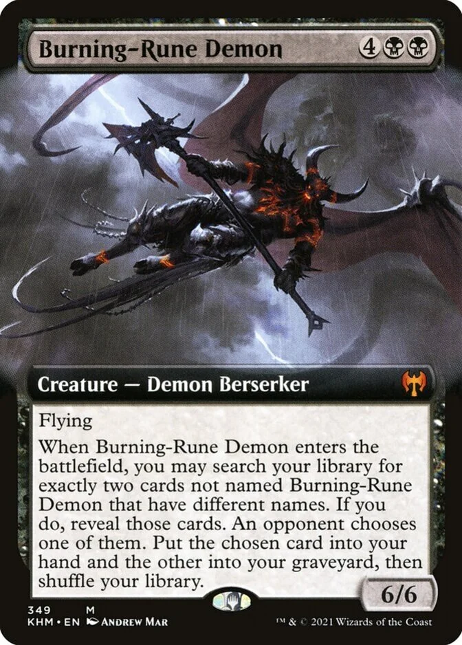 Burning-Rune Demon <extended> [KHM] (F)