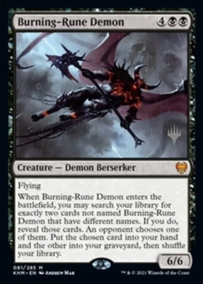 Burning-Rune Demon <planeswalker stamp> [KHM]