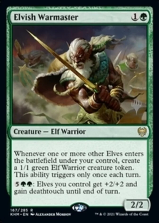 Elvish Warmaster <planeswalker stamp> [KHM] (F)