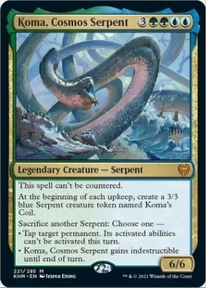 Koma, Cosmos Serpent <planeswalker stamp> [KHM]