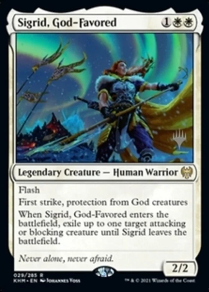 Sigrid, God-Favored <planeswalker stamp> [KHM]