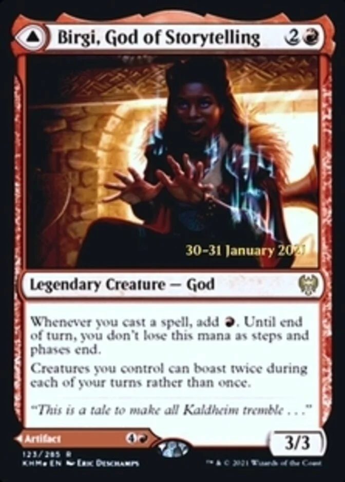 Birgi, God of Storytelling <prerelease> [KHM] (F)