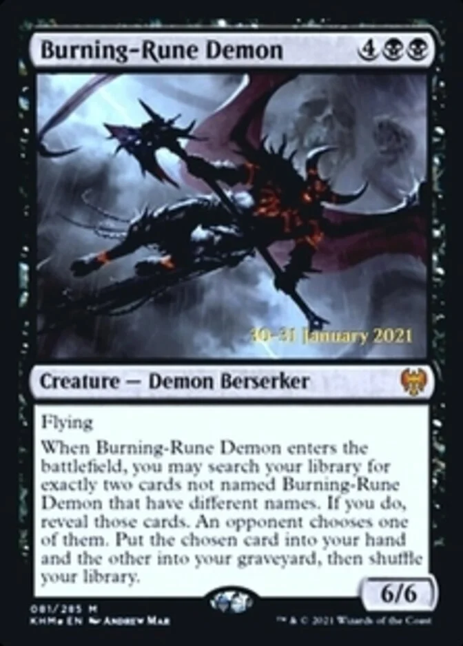 Burning-Rune Demon <prerelease> [KHM] (F)