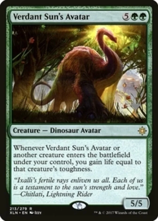 Verdant Sun's Avatar <planeswalker stamp> [XLN]